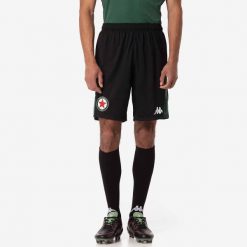 Szorty Red Star FC Ahora Pro 8 2024/25. Czarne krótkie spodenki sportowe męskie Kappa, bez wzorów, do piłki nożnej. Za 163.50 zł.