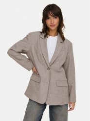 ONLY Marynarka Linda 15328158 Beżowy Oversize. Brązowe żakiety damskie Only, xl, bez wzorów, z syntetyku. Za 279.99 zł.