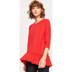 Sweter z falbaną - Czerwony. Kardigany damskie marki Reserved. W wyprzedaży za 39.99 zł.
