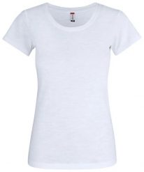 Clique Slub-T Women Dopasowany t-shirt z bawełny slub – white. Białe t-shirty damskie CLIQUE, m, bez wzorów, z bawełny, bez kołnierzyka. Za 116.79 zł.