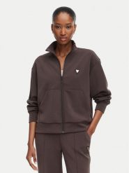 Guess Bluza V6YQ17 K4313 Brązowy Regular Fit. Brązowe bluzy damskie Guess, xxl, z aplikacjami, z syntetyku, bez kaptura. Za 394.99 zł.