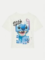 NAME IT T-Shirt 13238482 Écru Regular Fit. T-shirty i topy dla dziewczynek Name it, bez wzorów, z bawełny, bez ramiączek. Za 49.99 zł.