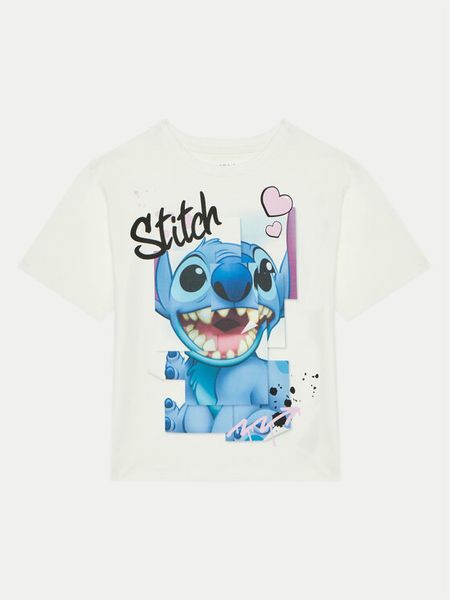 NAME IT T-Shirt 13238482 Écru Regular Fit. T-shirty i topy dla dziewczynek Name it, bez wzorów, z bawełny, bez ramiączek. Za 39.99 zł.