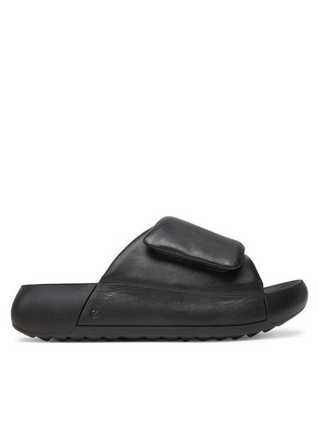 ECCO Klapki Cozmo Pf W 20668301001 Czarny. Czarne klapki damskie ecco, bez wzorów, ze skóry, bez obcasa. Za 599.99 zł.