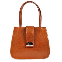 Torebka skórzana elegancki kuferek DAN-A T240 camel. Brązowe torebki do ręki damskie DAN-A, bez wzorów, ze skóry, biznesowe, bez dodatków. Za 299.99 zł.