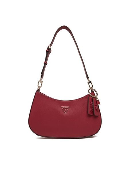 Guess Torebka 175657 Czerwony. Czerwone torebki do ręki damskie Guess, z aplikacjami, ze skóry, bez dodatków. Za 309.99 zł.