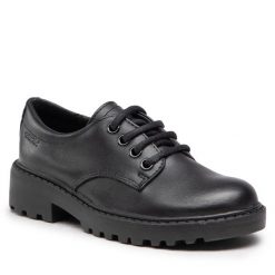 Półbuty Geox. Czarne półbuty chłopięce Geox, bez wzorów, bez zapięcia. Za 189.99 zł.