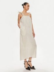 Max Mara Leisure Sukienka codzienna Senna 2416221038 Écru Relaxed Fit. Sukienki damskie Max Mara Leisure, na co dzień, bez wzorów, ze lnu, bez kołnierzyka, bez ramiączek, proste. Za 489.99 zł.