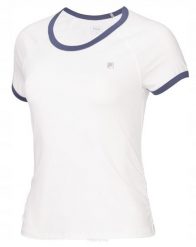 Koszulka tenisowa Fila T-Shirt Ophelia. Białe koszulki sportowe damskie Fila, m, z aplikacjami, z elastanu, sportowe, bez kołnierzyka. Za 184.99 zł.