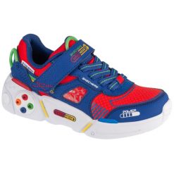 Buty sportowe Sneakersy chłopięce, Gametronix 2.0. Niebieskie buty sportowe chłopięce Skechers, bez wzorów, bez zapięcia, trekkingowe, Skechers Sport. Za 199.99 zł.