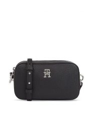 Tommy Hilfiger Torebka Th Emblem Camera Bag AW0AW15179 Czarny. Czarne torebki do ręki damskie Tommy Hilfiger, bez wzorów, ze skóry, bez dodatków. Za 269.99 zł.