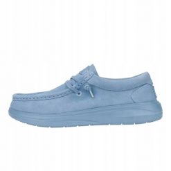 HeyDude Męskie Buty Mokasyny Wsuwane Zamszowe Wally Comf Suede 45. Niebieskie mokasyny męskie Hey dude, z materiału. Za 249.00 zł.
