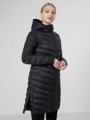 4f Kurtka damska H4Z22-KUDP015 Głęboka czerń r. XS. Kurtki damskie 4f, xs, bez wzorów, bez kaptura. Za 289.00 zł.
