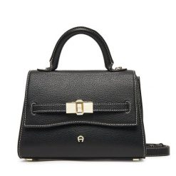 Torebka Aigner. Czarne torebki do ręki damskie Aigner, bez wzorów, klasyczne, bez dodatków. Za 2,759.00 zł.