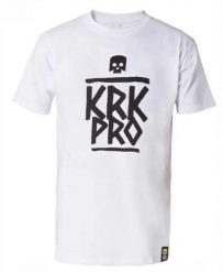 Koszulka męska do BMX, hulajnogi KRKpro Classic t-shirt. Białe koszulki sportowe męskie KRK PRO, l, bez wzorów, z bawełny, bez kołnierzyka, bez ramiączek. Za 114.99 zł.
