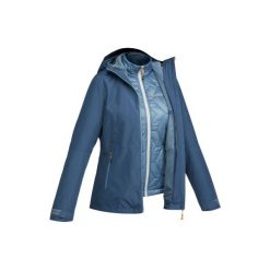 Kurtka Travel 500 3w1 damska. Niebieskie kurtki damskie QUECHUA. Za 349.99 zł.