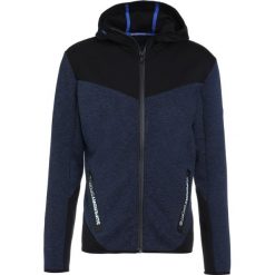 Superdry GYM TECH BLOCKED ZIPHOOD Bluza rozpinana midnight navy marl/black. Bluzy męskie Superdry., z bawełny. Za 429.00 zł.