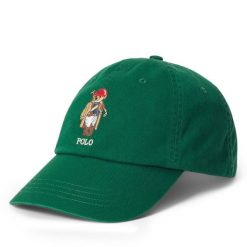 Czapka z daszkiem Polo Ralph Lauren. Zielone czapki i kapelusze damskie Polo Ralph Lauren, bez wzorów. Za 479.99 zł.