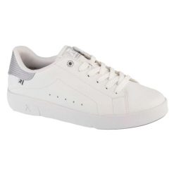 Trampki Damskie Logo Skóra. Białe trampki i tenisówki damskie Rieker, bez wzorów, ze skóry, bez zapięcia. Za 489.99 zł.