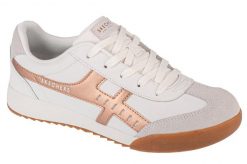 Buty do chodzenia damskie Skechers Zinger Metallic Roads. Białe obuwie sportowe damskie Skechers, z aplikacjami, z jeansu, trekkingowe. Za 299.99 zł.