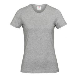 Koszulka Damska Classic Heather Fitted T-shirt. Szare t-shirty damskie Stedman, bez wzorów, bez kołnierzyka. Za 46.99 zł.