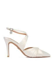 Nine West Szpilki CEO-259-73 02 Écru. Białe szpilki damskie Nine West, bez wzorów, z materiału, bez obcasa, bez zapięcia. Za 249.99 zł.