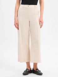 Opus Damskie spodnie materiałowe z zawartością lnu - Meeri Breath Kobiety Bawełna beżowy, 38. Brązowe spodnie materiałowe damskie Opus, bez wzorów, z bawełny. Za 449.95 zł.