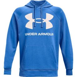 Bluza fitness męska Under Armour Rival Fleece Big Logo HD. Niebieskie bluzy męskie Under Armour, m, bez wzorów, bez kaptura. Za 155.33 zł.