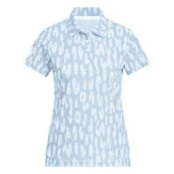 Damska żakardowa koszulka polo adidas Ultimate365. Niebieskie koszulki sportowe damskie Adidas, s, bez wzorów, z materiału, bez kołnierzyka, bez ramiączek, na golfa, climacool (adidas). Za 311.50 zł.