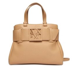 Torebka Armani Exchange. Brązowe torebki do ręki damskie Armani Exchange, bez wzorów, klasyczne, bez dodatków. Za 709.99 zł.