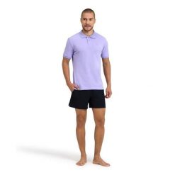 Koszulka męska T-shirt polo kołnierzyk bawełniany Arena Poloshirt. Fioletowe koszulki polo męskie Arena, m, bez wzorów, z bawełny, sportowe, bez ramiączek. Za 99.99 zł.
