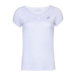 Koszulka juniorska Babolat Play Cap Sleeve Top Girl. Białe koszulki sportowe damskie BABOLAT, bez wzorów, z poliesteru, bez kołnierzyka, bez ramiączek, tenisowe. Za 79.00 zł.