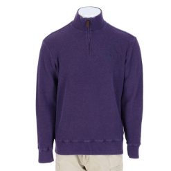 Second life - Męski sweter z kołnierzem na zamek - Stan bardzo dobry. Fioletowe buty sportowe męskie Ralph Lauren, bez zapięcia, na golfa. Za 212.96 zł.