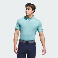 Koszulka Go-to Textured Polo. Zielone buty sportowe męskie Adidas, m, bez wzorów, bez kołnierzyka, bez ramiączek, na golfa. Za 299.00 zł.