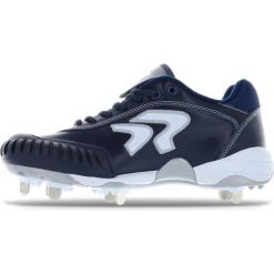 Buty baseballowe - damskie - metalowe kolce - osłona nosa. Czarne obuwie sportowe damskie RINGOR, bez wzorów, do piłki nożnej. Za 389.95 zł.