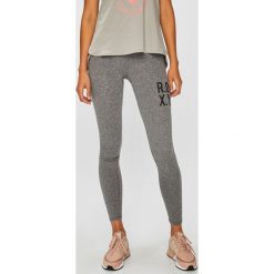 Roxy - Legginsy. Szare legginsy damskie Roxy, z nadrukiem, z bawełny. W wyprzedaży za 149.90 zł.
