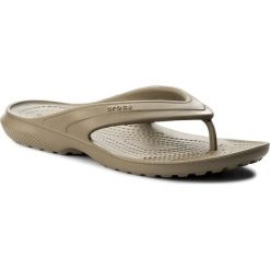 Japonki CROCS - Classic Flip 202635 Khaki. Brązowe klapki damskie Crocs, z tworzywa sztucznego. Za 89.00 zł.