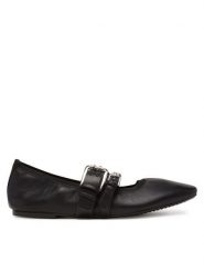 DKNY Baleriny Dade Ballet Flat 5 K1556997 Czarny. Czarne baleriny damskie DKNY, bez wzorów, ze skóry, bez obcasa. Za 399.99 zł.