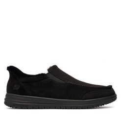 Półbuty Skechers. Czarne półbuty na co dzień męskie Skechers, bez zapięcia. Za 269.99 zł.