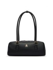 Tommy Hilfiger Torebka Th Grace Shoulder Bag AW0AW18748 Czarny. Czarne torebki do ręki damskie Tommy Hilfiger, bez wzorów, ze skóry, bez dodatków. Za 569.99 zł.