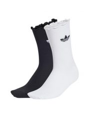 Adidas Skarpety długie Ruffle Sock 2P JD5623 Biały. Białe skarpety damskie Adidas, bez wzorów, z materiału. Za 59.99 zł.