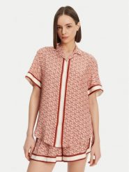 Lacoste Koszula CF0495 Pomarańczowy Oversize. Brązowe bluzki damskie Lacoste, bez wzorów, z wiskozy, bez kołnierzyka, bez ramiączek. Za 629.99 zł.
