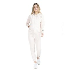 Neonowy damski dres z kapturem i zamkiem. Brązowe obuwie sportowe damskie LEONE 1947 APPAREL, bez wzorów, z dresówki, na fitness i siłownię. W wyprzedaży za 292.40 zł.