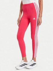 Adidas Legginsy Essentials 3-Stripes KT1289 Różowy Slim Fit. Czerwone legginsy damskie Adidas, l, bez wzorów, z bawełny. Za 129.99 zł.