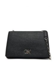 Calvin Klein Torebka Ck Medium Conv Chain Bag_Tex K60K613177 Czarny. Czarne torebki do ręki damskie Calvin Klein, bez wzorów, ze skóry, wizytowe, bez dodatków. Za 349.99 zł.