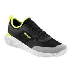 Buty halowe Kempa Kourtfly. Czarne buty sportowe męskie Kempa, bez zapięcia, do piłki ręcznej. W wyprzedaży za 581.50 zł.