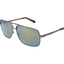 Męskie okulary przeciwsłoneczne w kolorze srebrno-zielonym. Brązowe okulary przeciwsłoneczne męskie marki Guess. W wyprzedaży za 150.95 zł.
