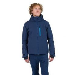 Kurtka Narciarska Rossignol męska Blackside JKT granatowa. Niebieskie kurtki sportowe męskie Rossignol, na zimę, l, bez wzorów, z materiału, narciarskie, primaloft. Za 1,620.93 zł.