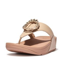 Sandały damskie FitFlop Lulu Crystal. Brązowe klapki damskie FIT FLOP, bez wzorów, bez obcasa, bez zapięcia. Za 539.50 zł.