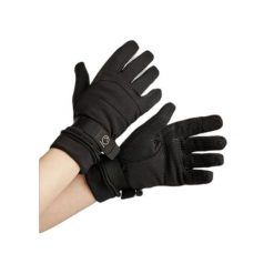Rękawice jeździeckie softshell Montar. Czarne rękawiczki dziecięce MONTAR, bez wzorów, z softshellu. Za 215.00 zł.